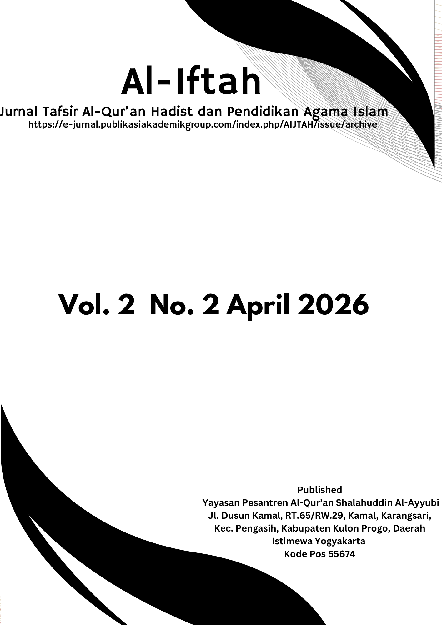 					View Vol. 2 No. 2 (2026): Jurnal Tafsir Al-Qur'an Hadist dan Pendidikan Agama Islam 
				