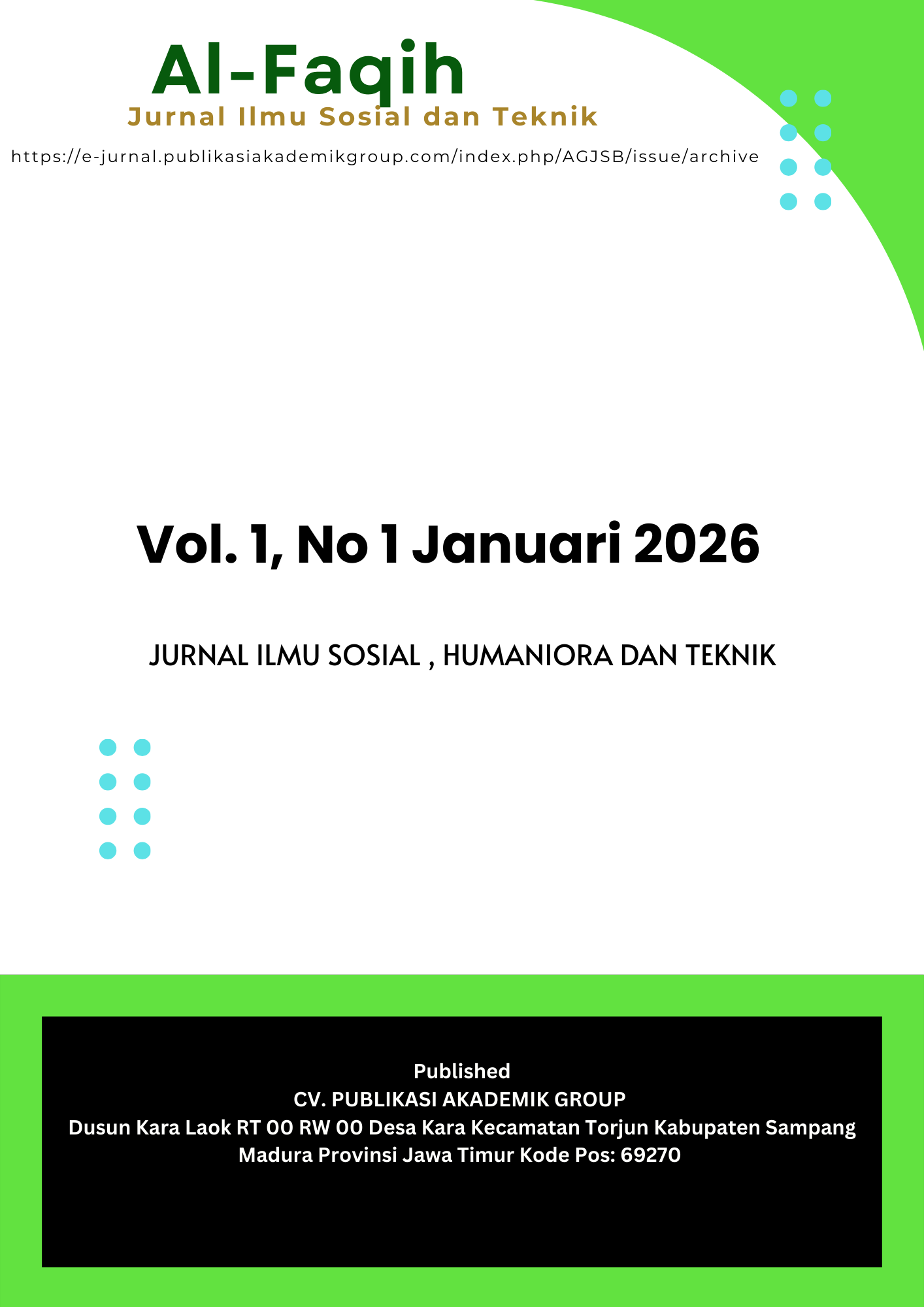 					View Vol. 1 No. 1 (2026): Ilmu Sosial dan Teknik 
				